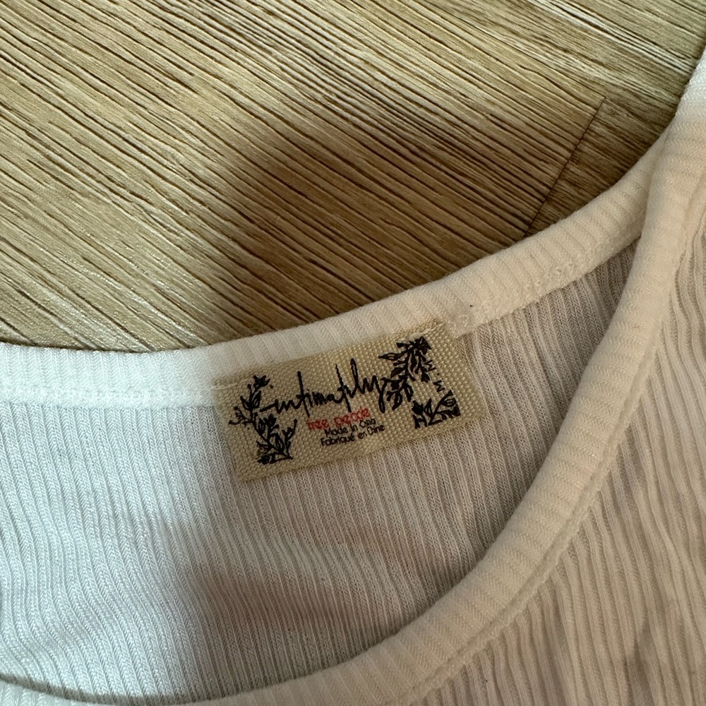 White Ribbed Tank Top - Picture 2 of 3